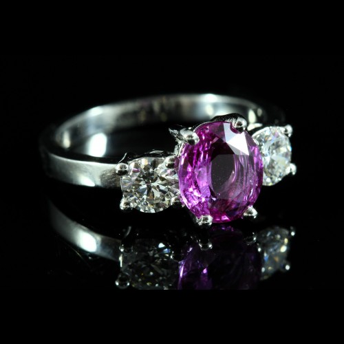 Bague saphir rose