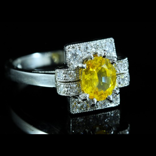 Bague saphir jaune