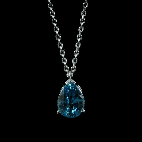 Pendentif Zircon bleu