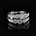 Bague platine diamants