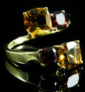 Bague Citrine & Grenat