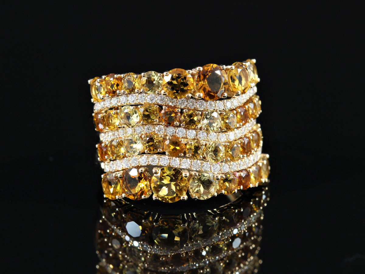 Bague composition de jaunes