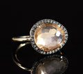 Bague cristal et diamants