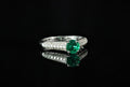 Bague emeraude diamants