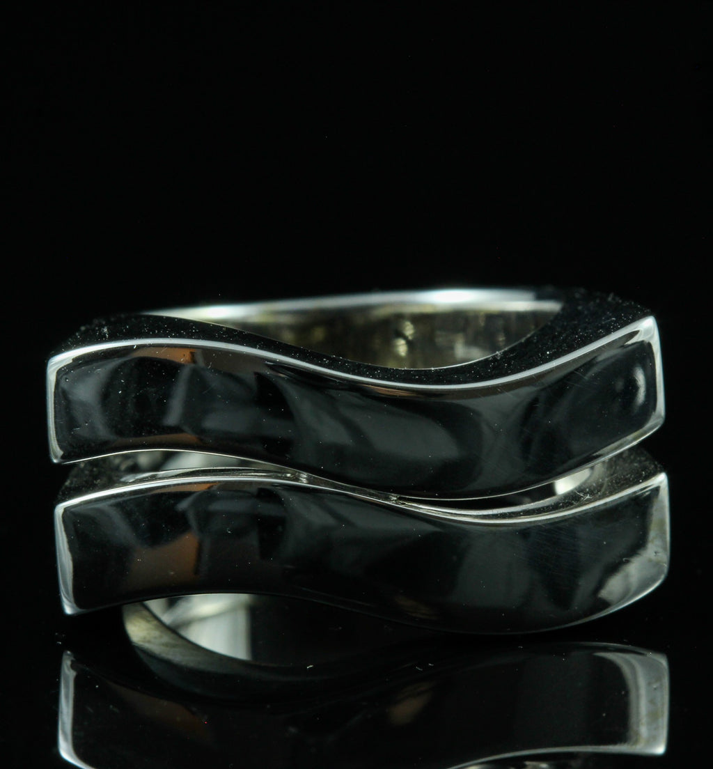 Bague or blanc