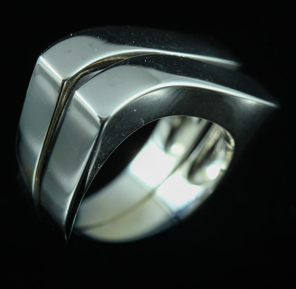 Bague or blanc