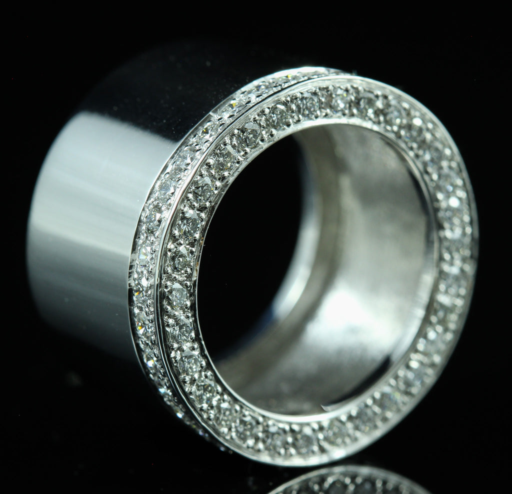 Bague or blanc et diamants