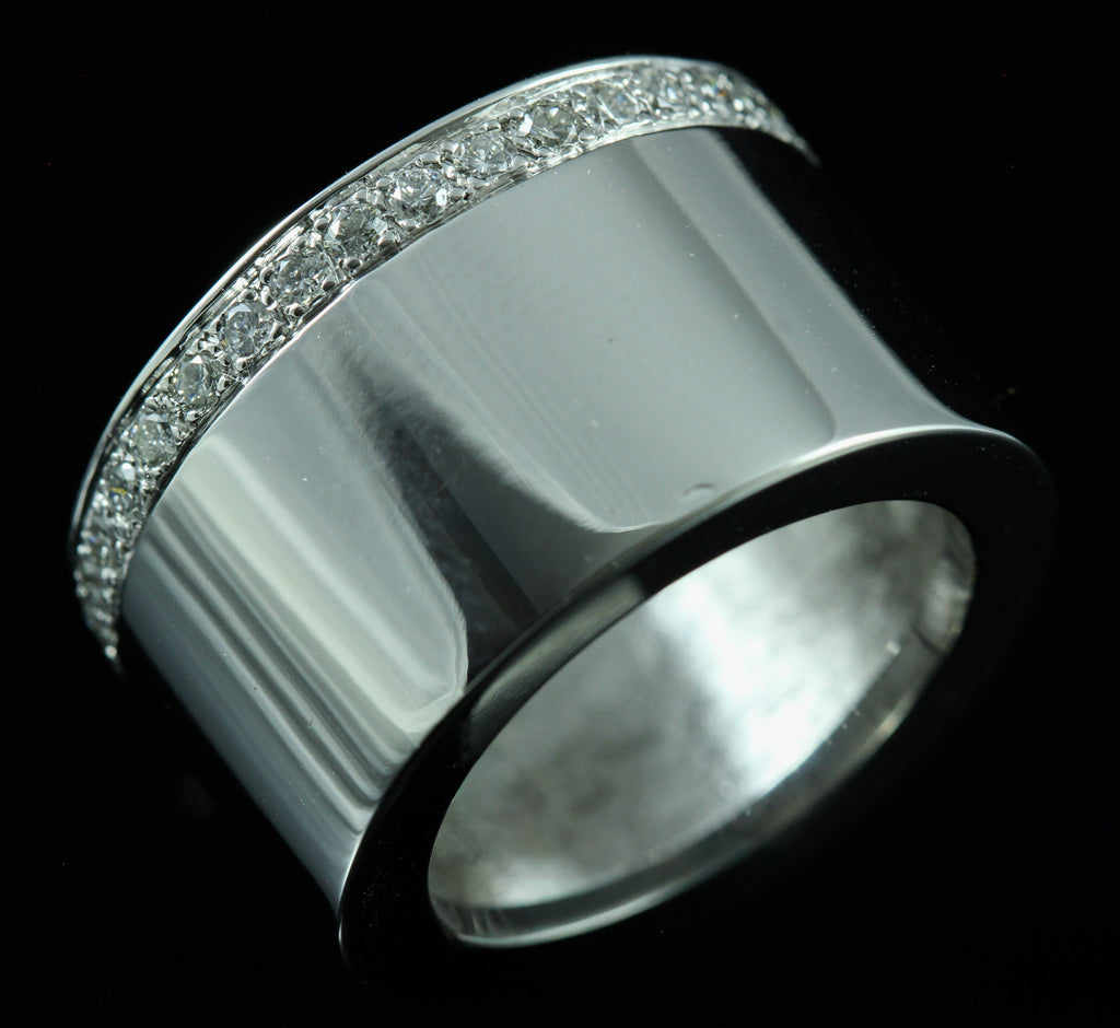 Bague or blanc et diamants