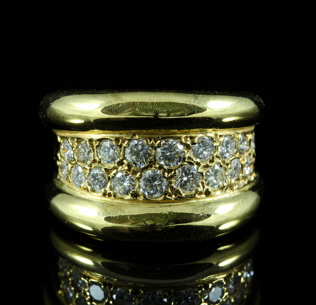 Bague or jaune diamants