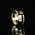Bague or rose diamants