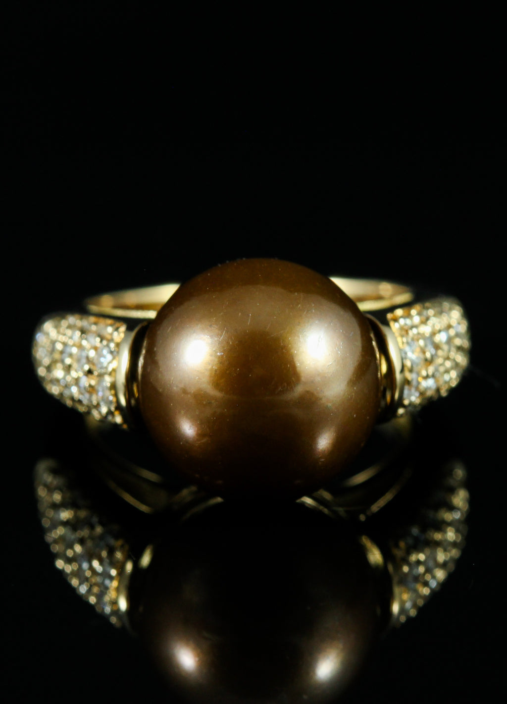 Bague Perle Chocolat