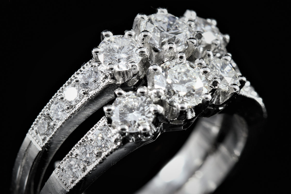 Bague platine diamants