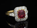 Bague rubis diamants