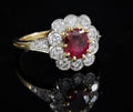 Bague rubis diamants