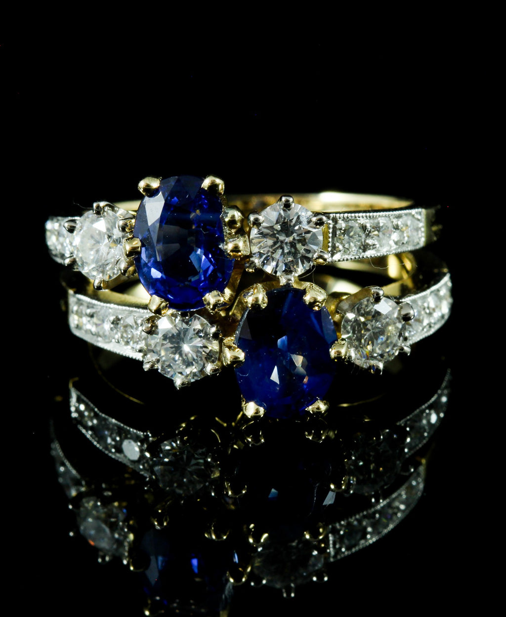 Bague saphir et diamants
