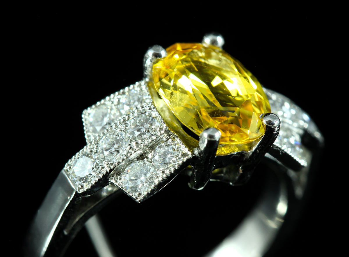 Bague saphir jaune