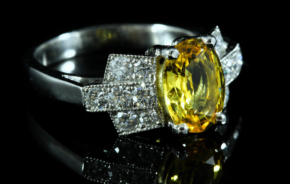 Bague saphir jaune