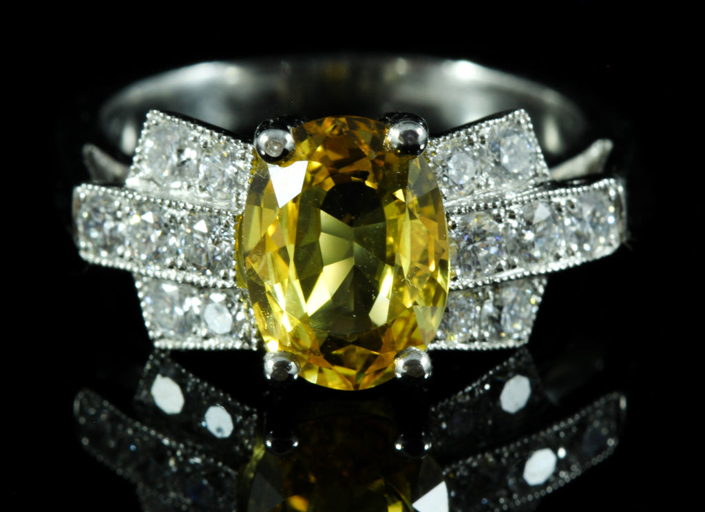 Bague saphir jaune
