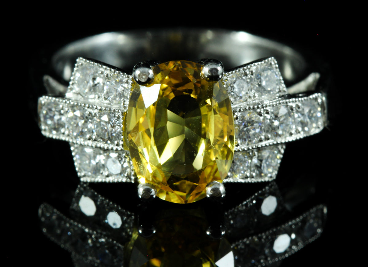 Bague saphir jaune