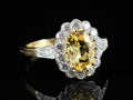 Bague Saphir jaune diamants