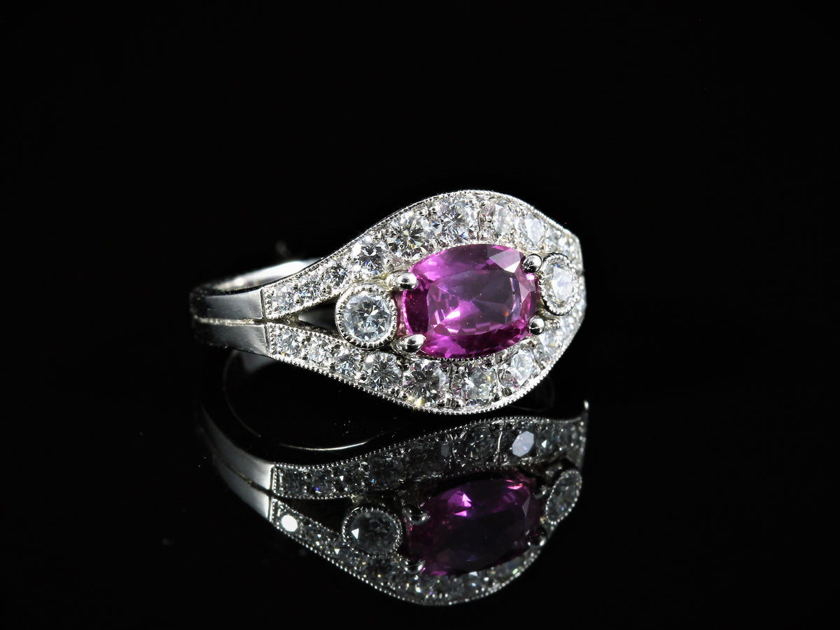 Bague saphir rose