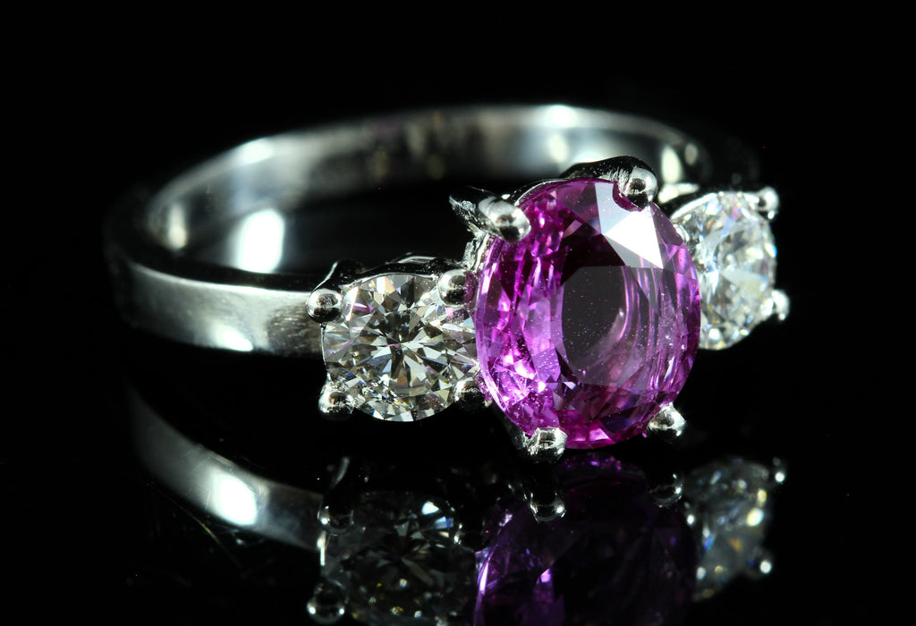 Bague saphir rose