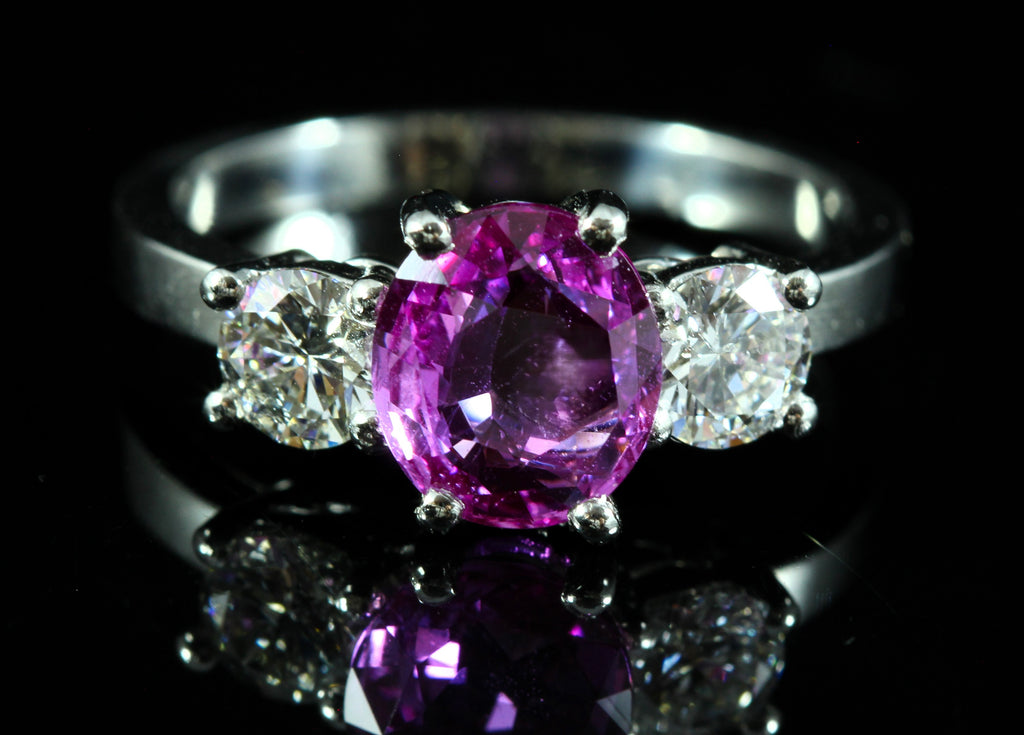 Bague saphir rose