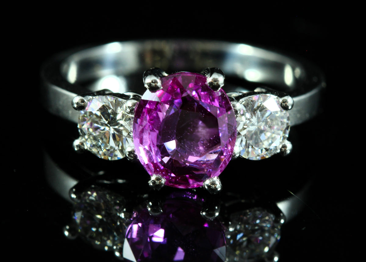 Bague saphir rose