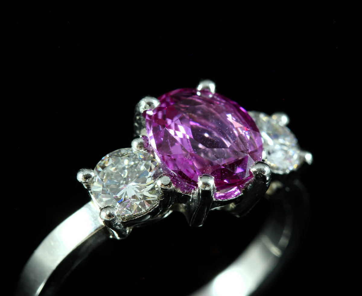 Bague saphir rose