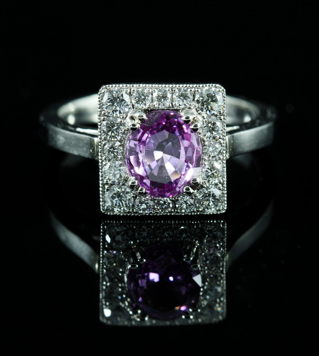 Bague saphir rose