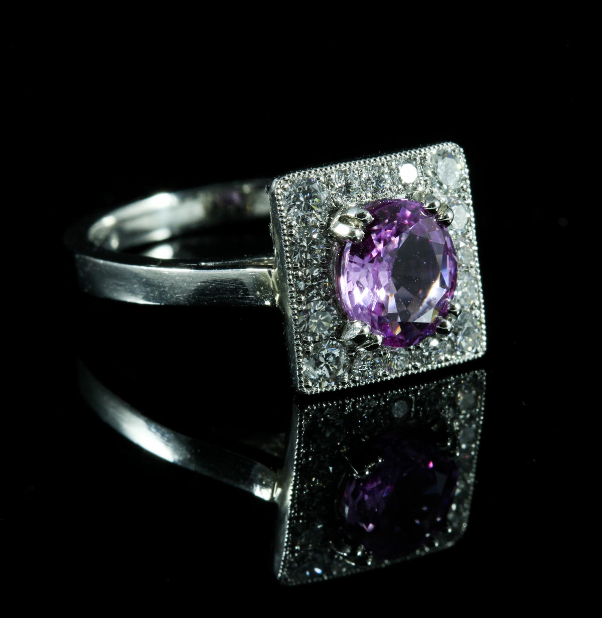 Bague saphir rose
