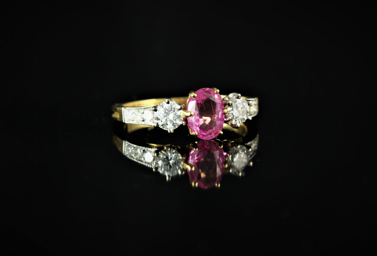 Bague Saphir rose