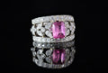 Bague Saphir rose