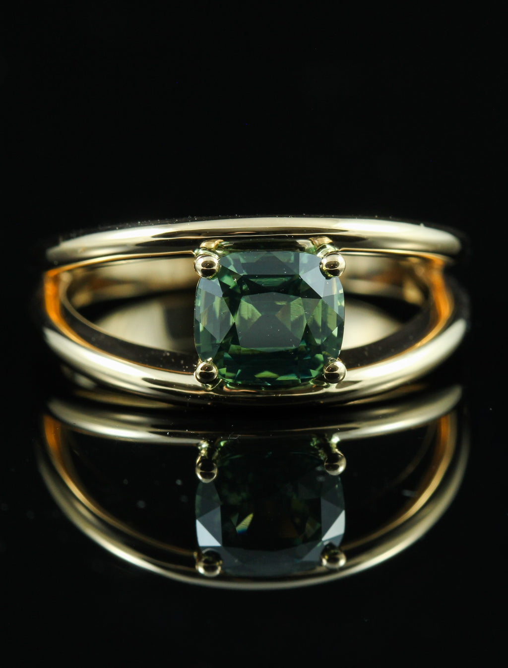 Bague saphir vert