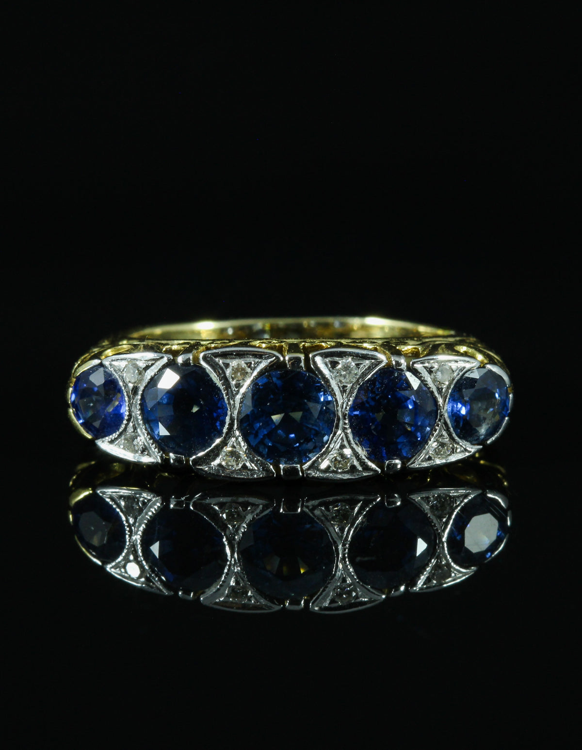 Bague saphirs