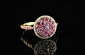 Bague saphirs roses
