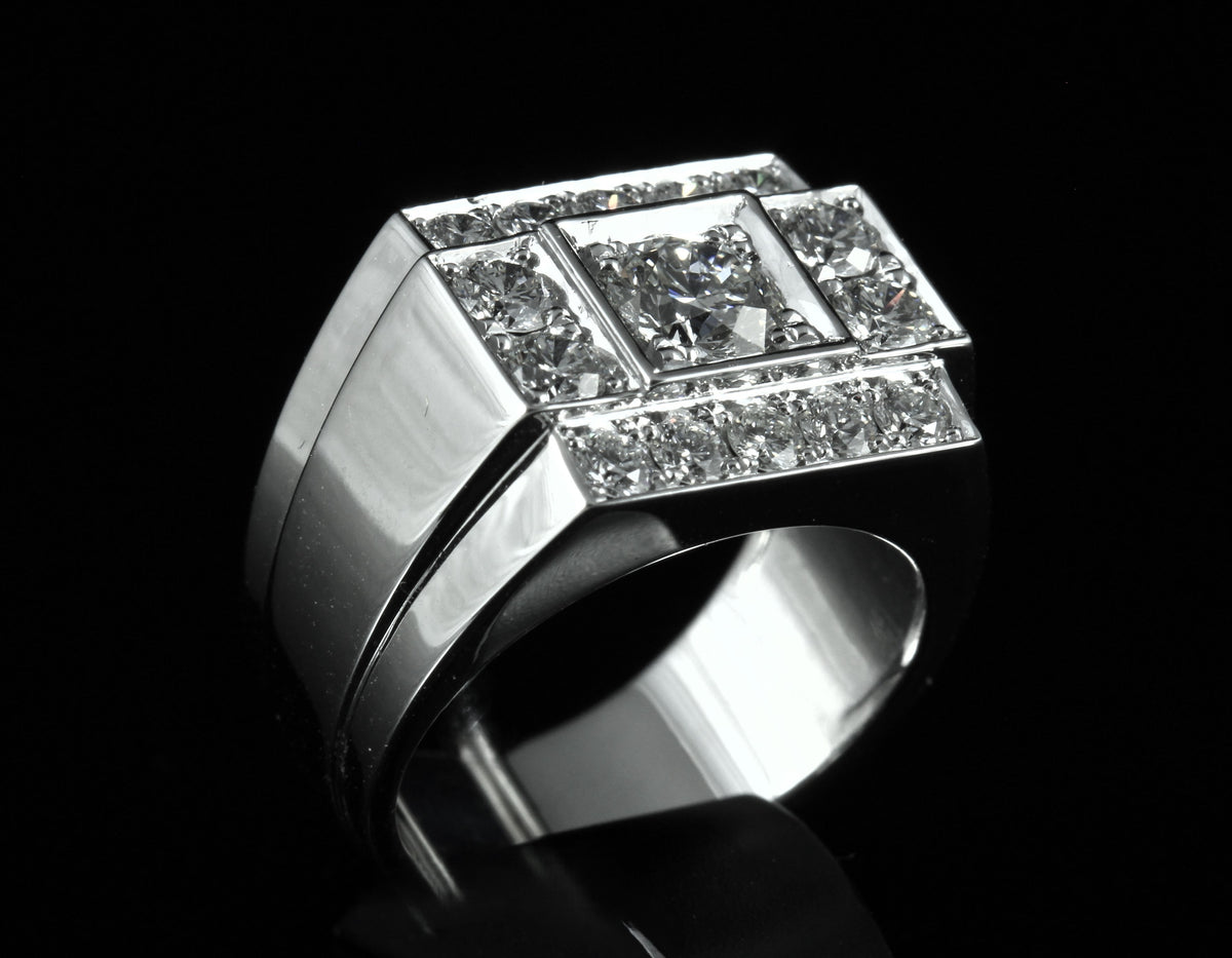 Bague Tank diamants