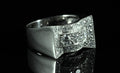 Bague tank diamants