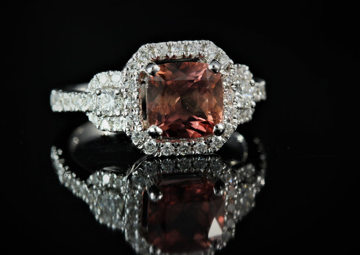 Bague Tourmaline diamants