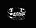Bague trilogie diamants