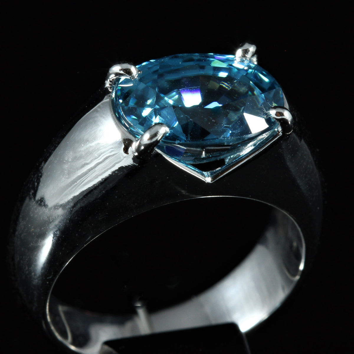 Bague Zircon bleu