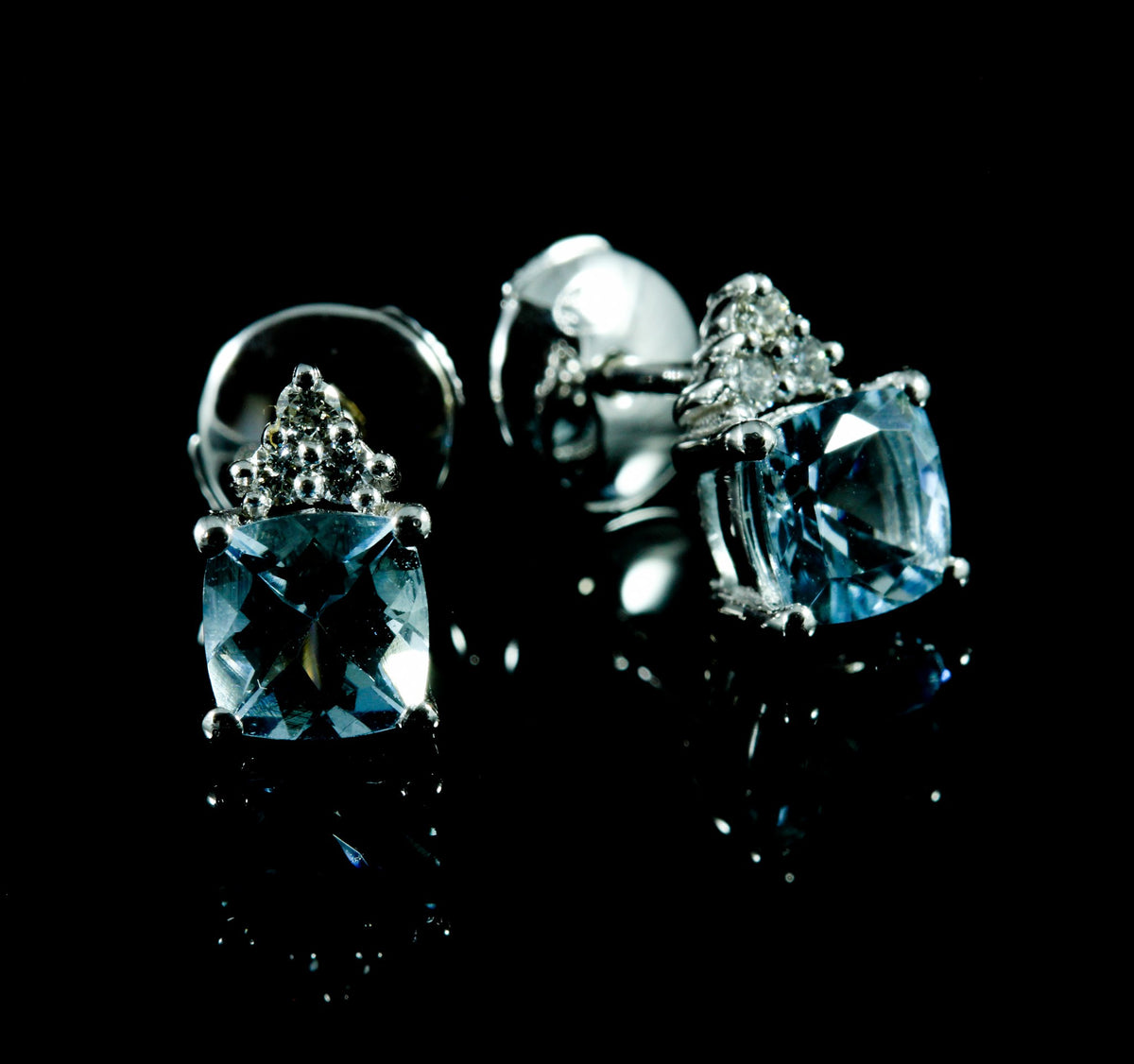 Boucle d'oreille Aigue-Marine
