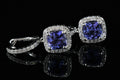Boucles d'oreilles Tanzanites