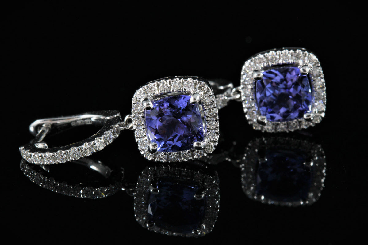 Boucles d'oreilles Tanzanites
