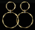 Boucles d'oreillles or rose et diamants