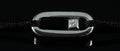 Bracelet lien or blanc diamant GM