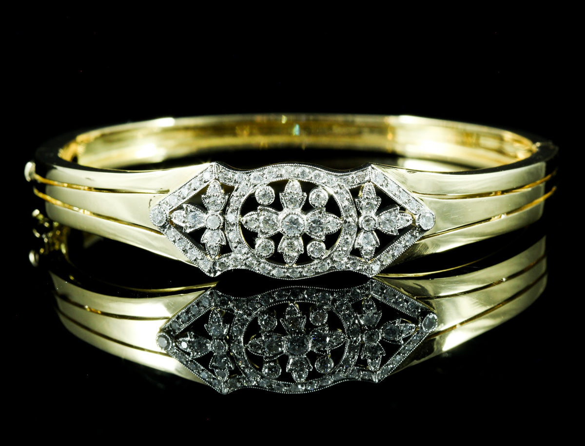 Bracelet or jaune et diamants