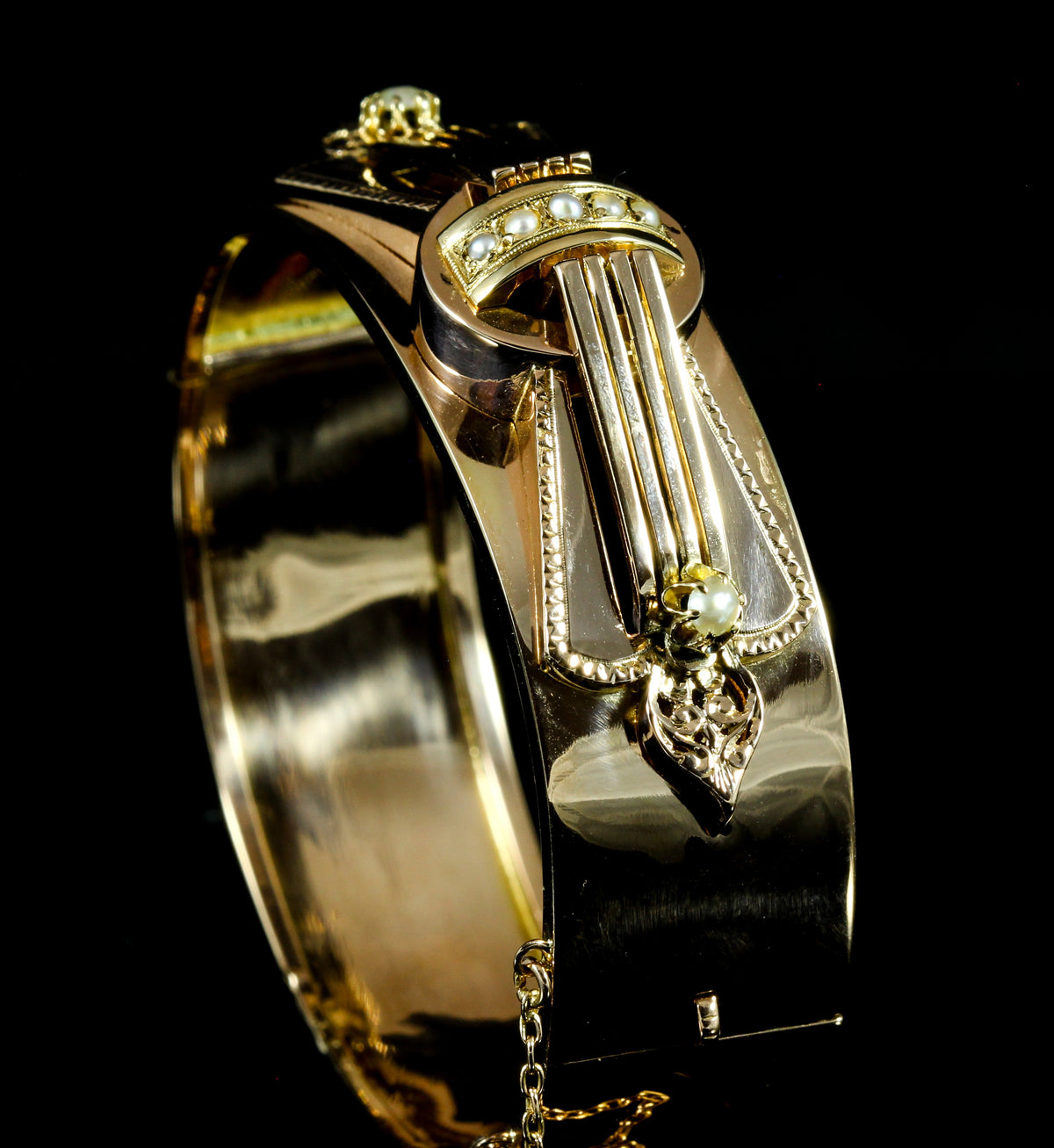 Bracelet or rose art déco