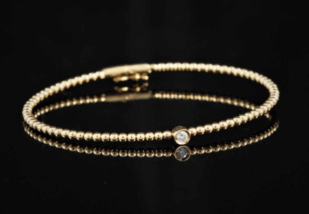 Bracelet or rose diamant