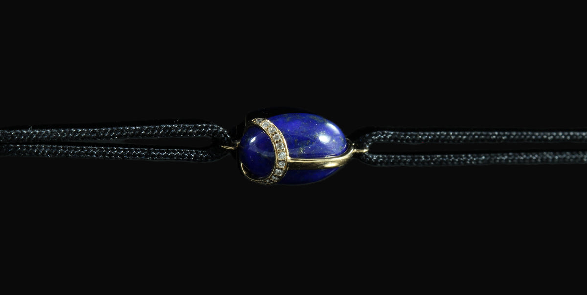 Bracelet scarabé lapis lazulli
